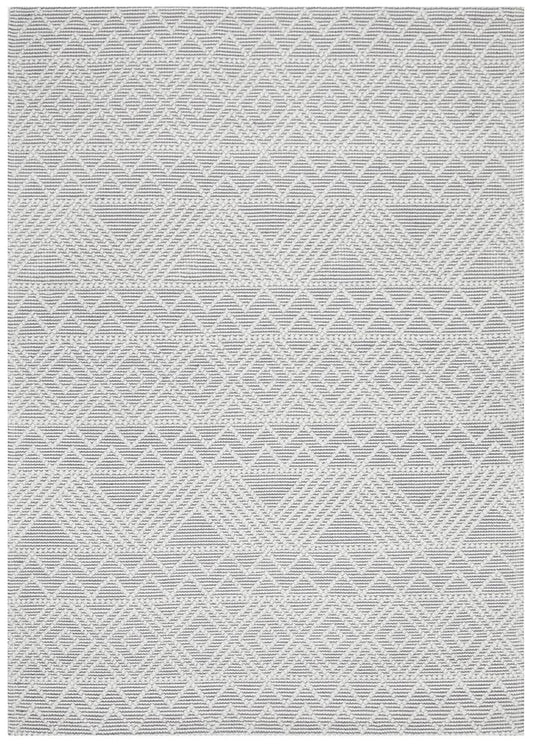Katie Modern Ivory & Grey Tribal Pattern Flatwoven Wool Rug