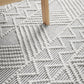 Katie Modern Ivory & Grey Tribal Pattern Flatwoven Wool Rug