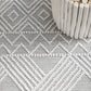 Katie Modern Ivory & Grey Tribal Pattern Flatwoven Wool Rug