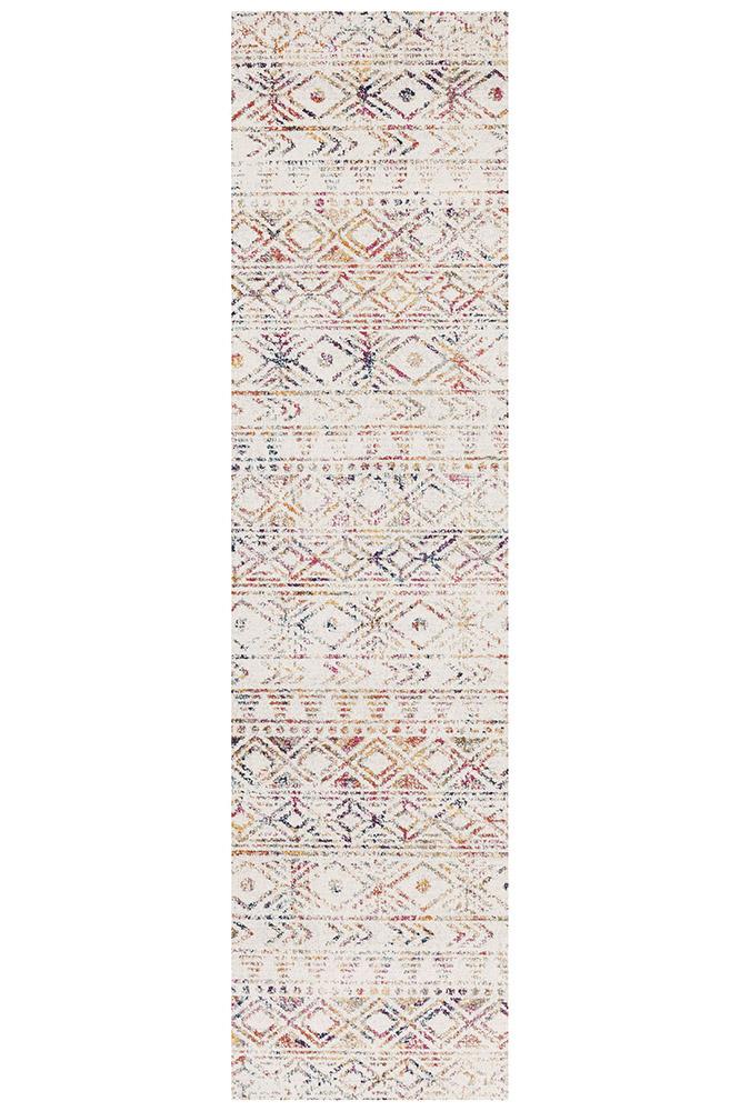 Malia Multi-Colour Rustic Hallway Runner Rug