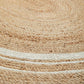 Aanya Natural & White Two-Tone Hand Braided Oval Jute Rug