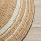 Aanya Natural & White Two-Tone Hand Braided Oval Jute Rug