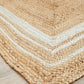 Aanya Natural & White Two-Tone Hand Braided Jute Rug