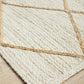 Aanya White Diamond Jute Rug