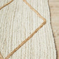 Aanya White Diamond Jute Rug