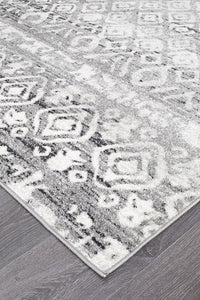 Thumbnail for Zeeka Dark Grey Tribal Rug