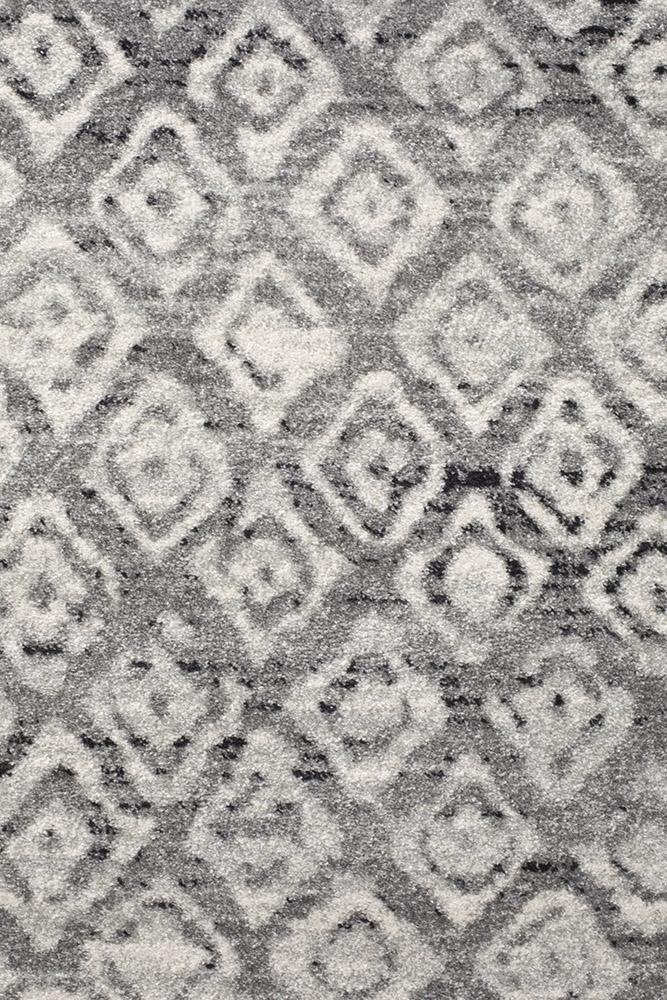 Zeeka Dark Grey Tribal Rug