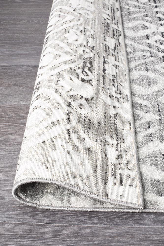 Zeeka Dark Grey Tribal Rug