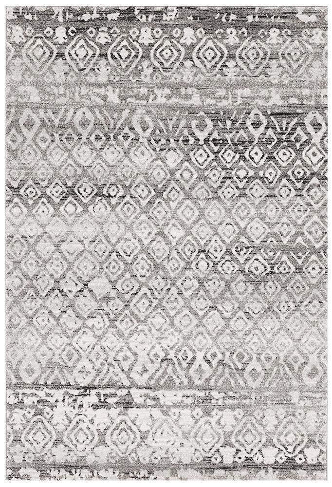 Zeeka Dark Grey Tribal Rug