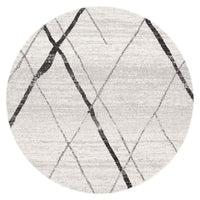 Thumbnail for Felix Grey & Black Contemporary Round Rug