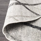 Felix Grey & Black Contemporary Round Rug