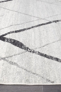 Thumbnail for Felix Grey & Black Contemporary Rug