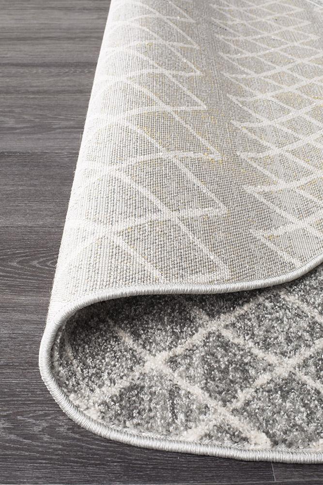 Neriah Grey Rustic Tribal Round Rug