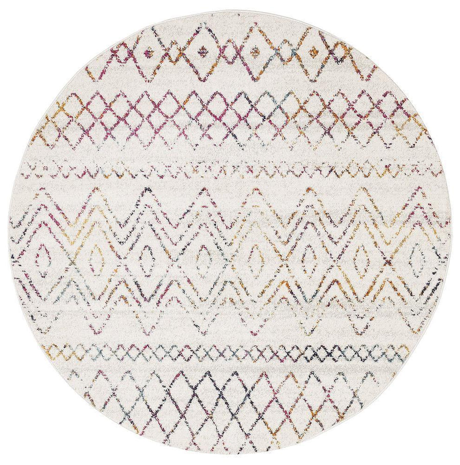 Sakari Multi-Colour Bohemian Round Rug