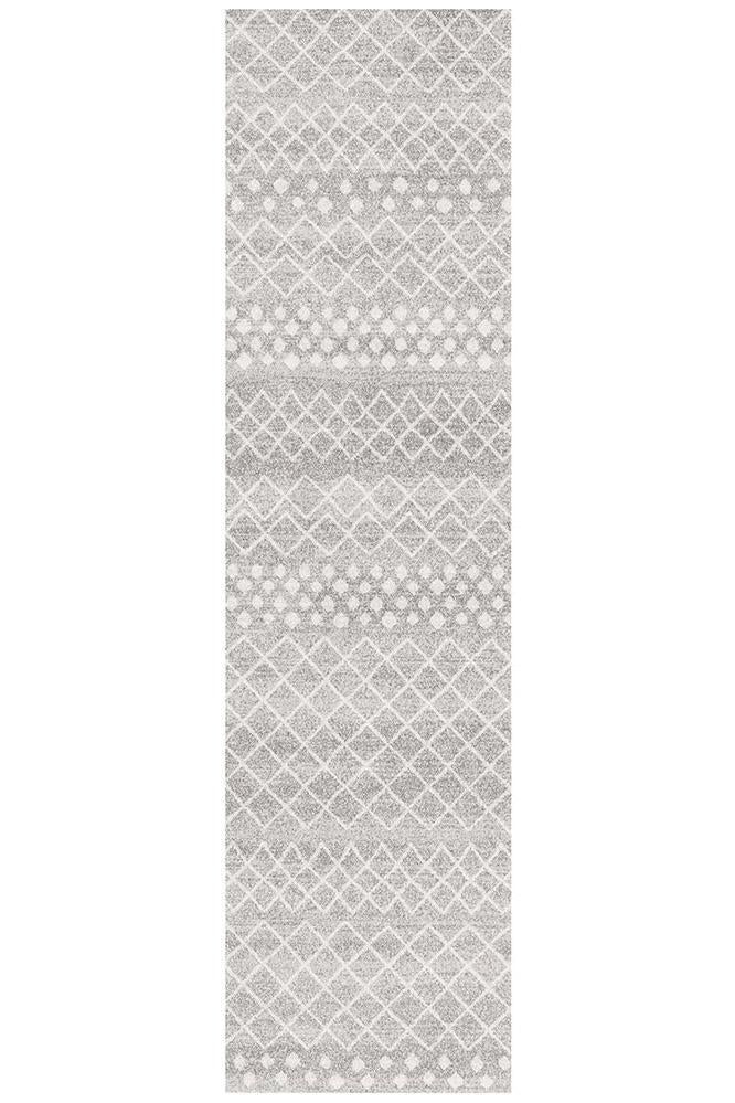 Yareli Tribal Chic White & Grey Rug