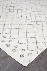 Thumbnail for Aiyana White & Grey Tribal Rug