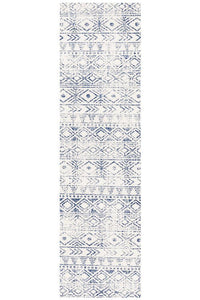 Thumbnail for Jezebel Coastal White & Blue Rustic Rug