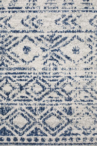 Thumbnail for Jezebel Coastal White & Blue Rustic Rug