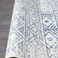 Jezebel Coastal White & Blue Rustic Rug