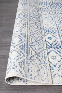 Thumbnail for Jezebel Coastal White & Blue Rustic Rug