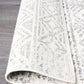 Adair Bohemian White & Grey Rustic Rug