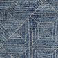 Arlo Navy Geometric Pattern Round Rug