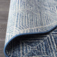 Arlo Navy Geometric Pattern Round Rug