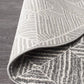 Arlo Grey Geometric Pattern Round Rug