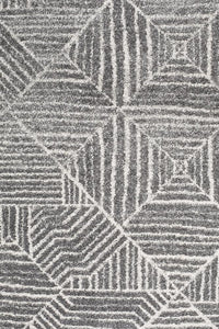 Thumbnail for Arlo Grey Geometric Pattern Rug