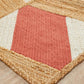 Aria Coral & White Chic Natural Jute Rug
