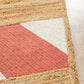 Aria Coral & White Chic Natural Jute Rug