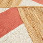 Aria Coral & White Chic Natural Jute Rug