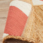 Aria Coral & White Chic Natural Jute Rug