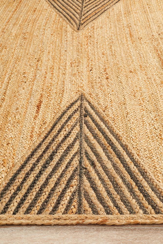 Aria Tribal Yellow & White Jute Rug