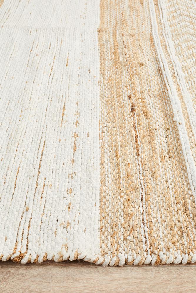 Zendaya Natural & White Jute Rug