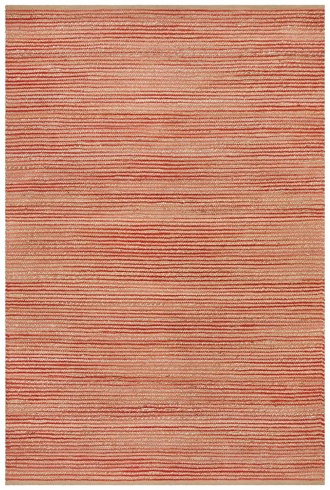 Isha Coral Flatwoven Natural Jute Rug