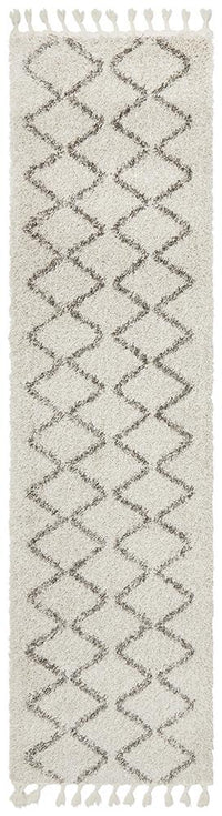 Thumbnail for Aliyah Modern Natural & Grey Fringed Rug