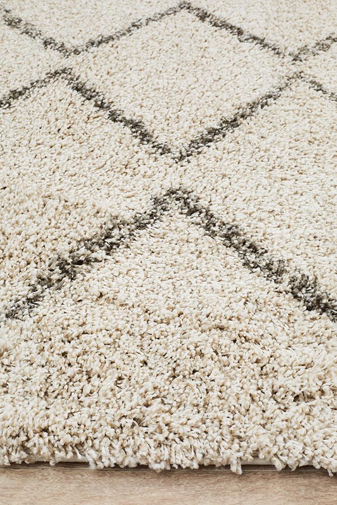 Aliyah Modern Natural & Grey Fringed Rug