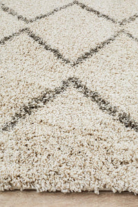 Thumbnail for Aliyah Modern Natural & Grey Fringed Rug