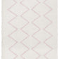 Aliyah Modern White & Pink Fringed Rug