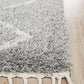Aliyah Modern Light Grey & White Fringed Rug