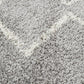 Aliyah Modern Light Grey & White Fringed Rug