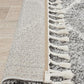 Aliyah Modern Light Grey & White Fringed Rug