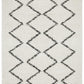 Aliyah Modern White & Black Fringed Rug