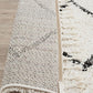 Aliyah Modern White & Black Fringed Rug