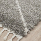 Anisah Modern Grey & White Diamond Pattern Fringed Rug
