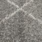 Anisah Modern Grey & White Diamond Pattern Fringed Rug