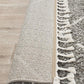 Anisah Modern Grey & White Diamond Pattern Fringed Rug