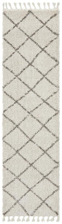 Thumbnail for Anisah Modern Natural & Grey Boho Fringed Rug