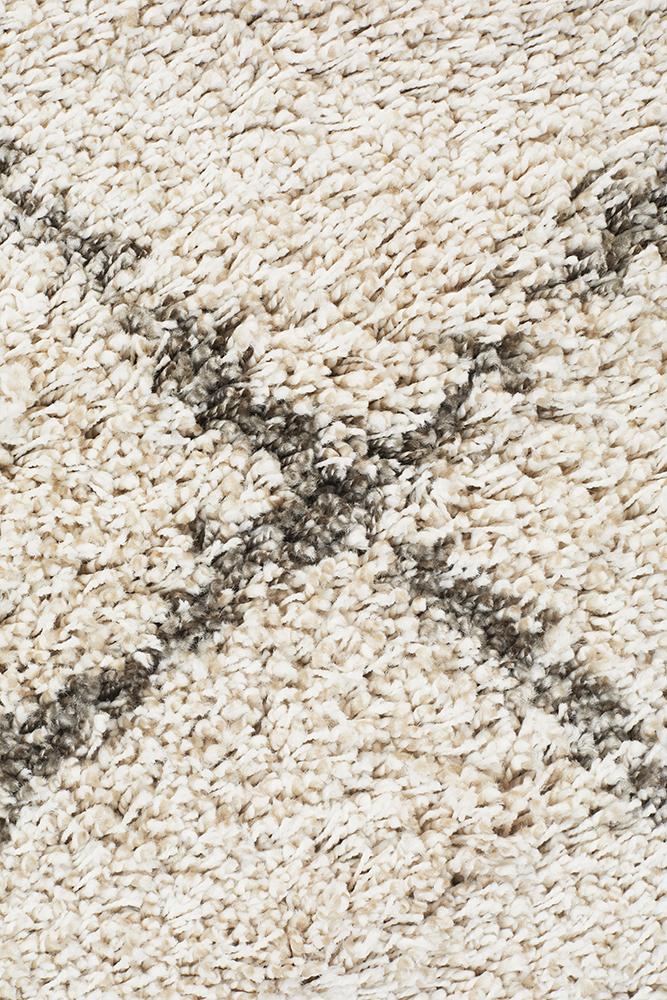 Anisah Modern Natural & Grey Boho Fringed Rug